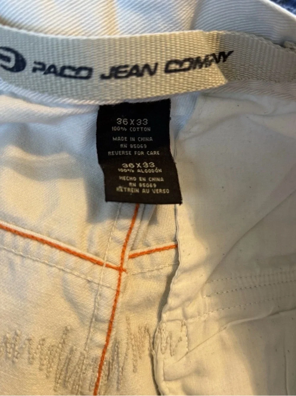 Rare Paco Young Troops USA Baggy Pants With Patches And Print Tan 36x33